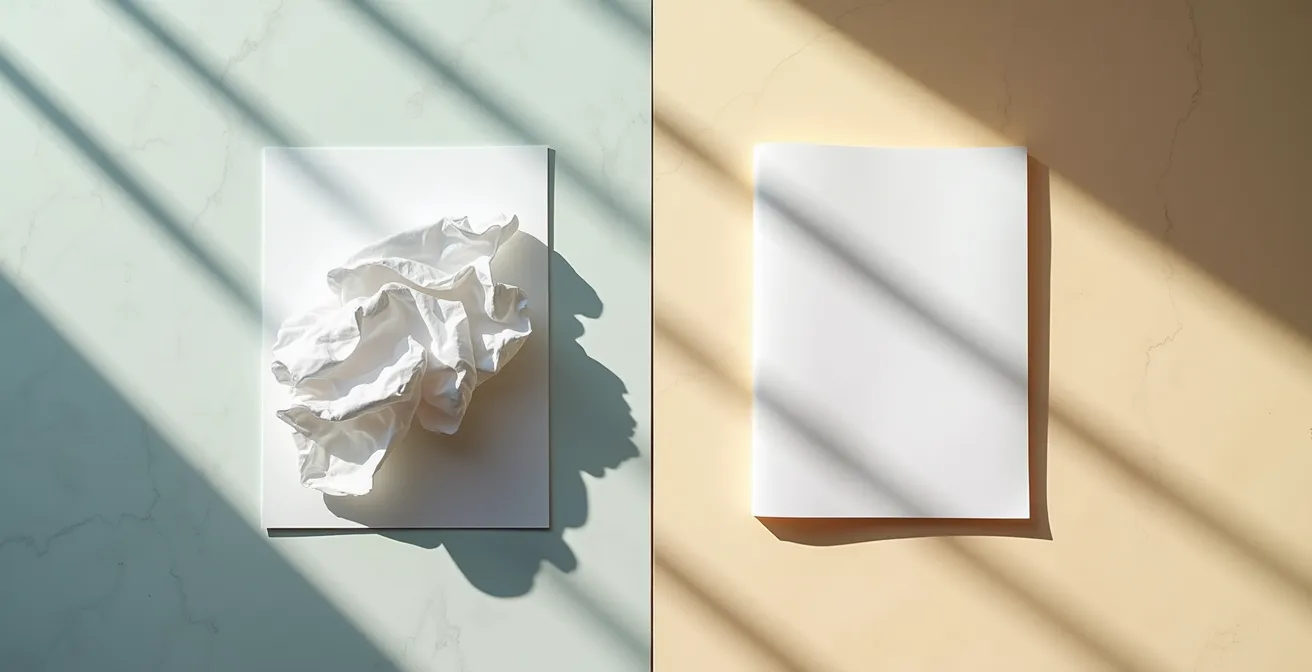 Comparación visual entre un CV optimizado para ATS y uno con formato complejo