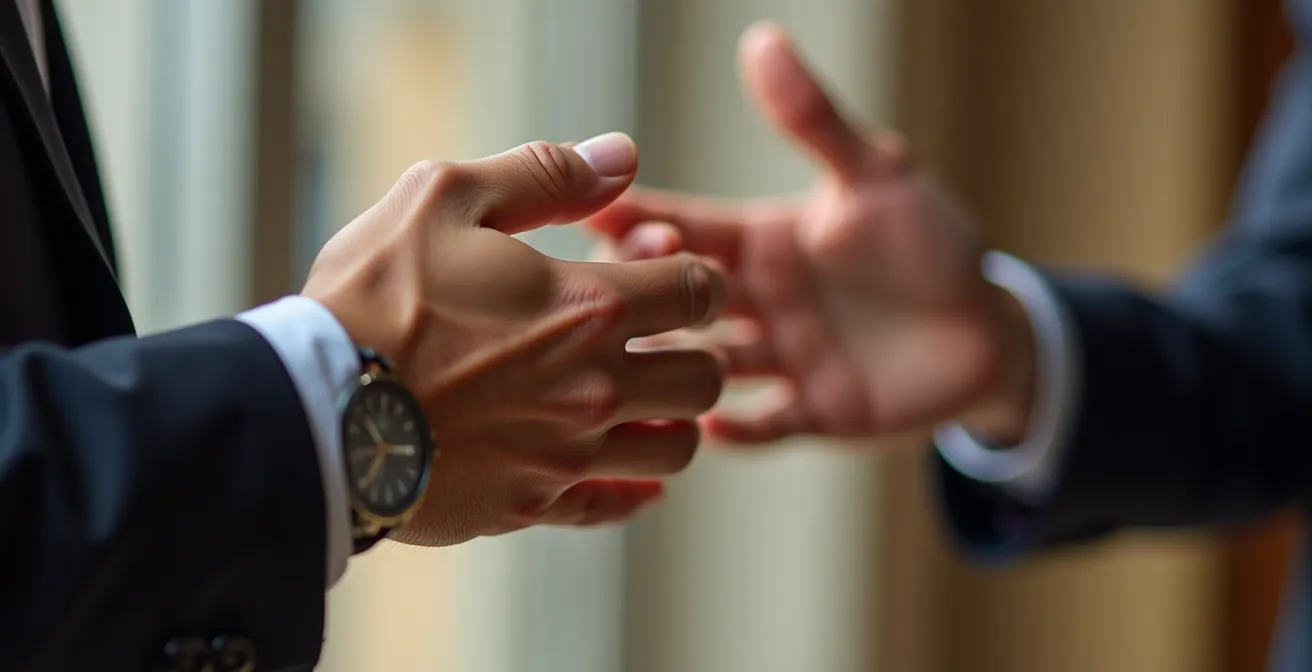 Momento clave de una entrevista de trabajo en un entorno corporativo español