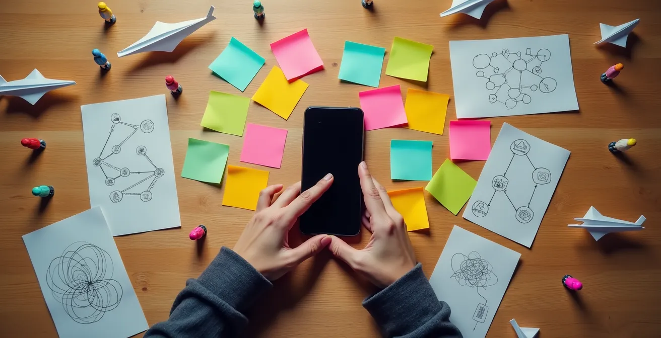 Mesa de trabajo con estrategia de comunicación para campaña de crowdfunding