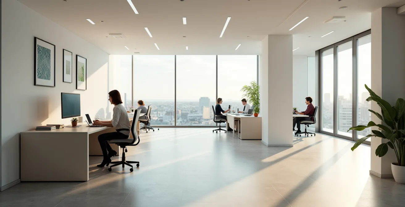 Estudiante en prácticas trabajando en entorno profesional español