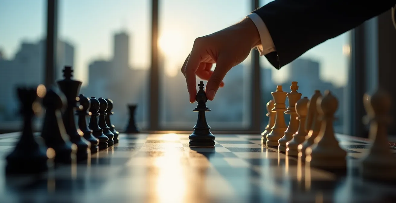 Momento de reflexión estratégica en sala de juntas española