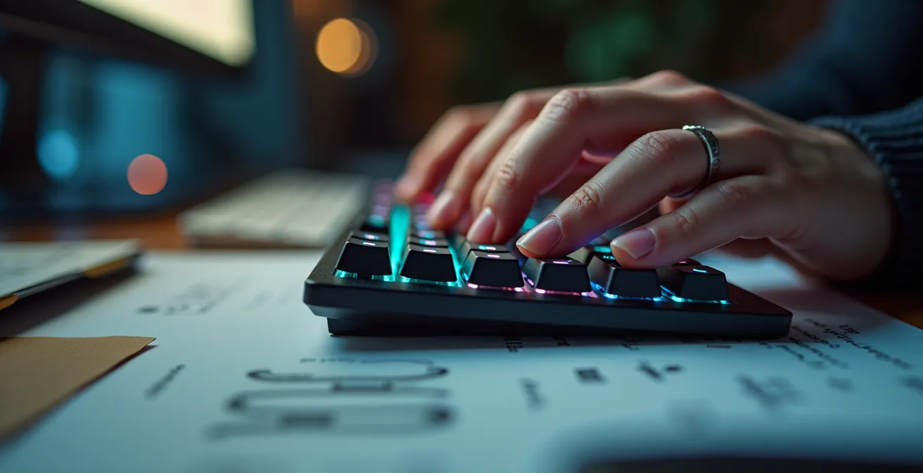 Espacio de trabajo digital mostrando desarrollo de portafolio profesional