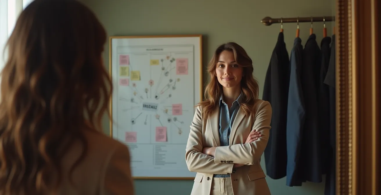 Estudiante preparándose para entrevista universitaria de élite