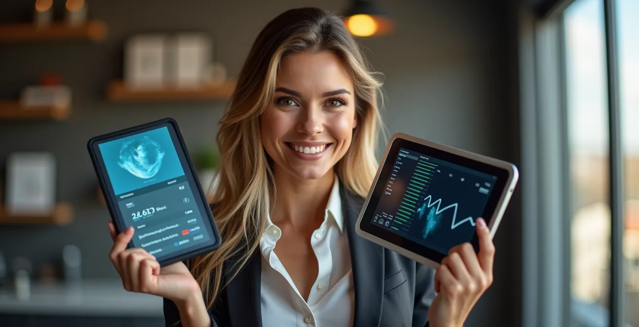 Metáfora visual de profesional con múltiples herramientas especializadas